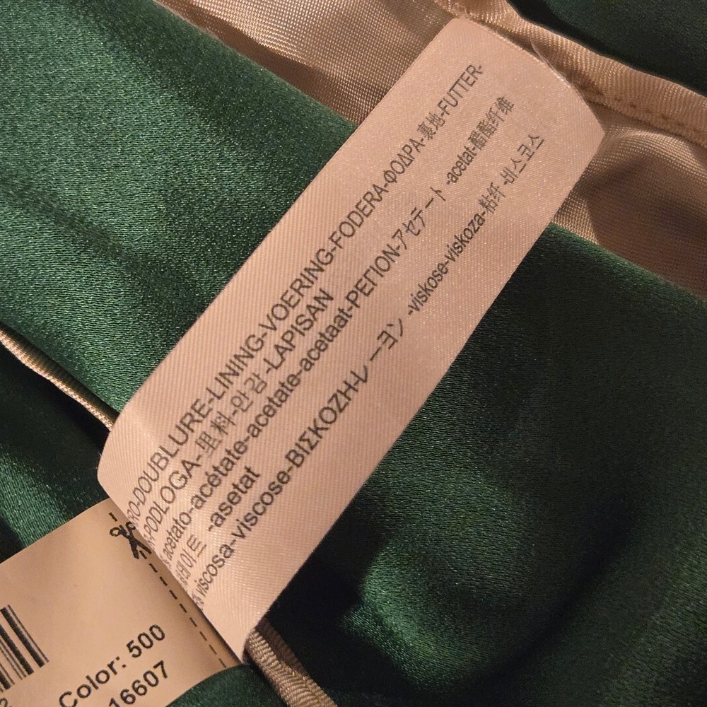 Massimo Dutti Green Bomber Jacket Drawstring Waist XS Casual Coat - Picture 7 of 8